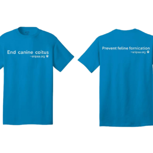 Canine Coitus Teal Crew Neck T-Shirt